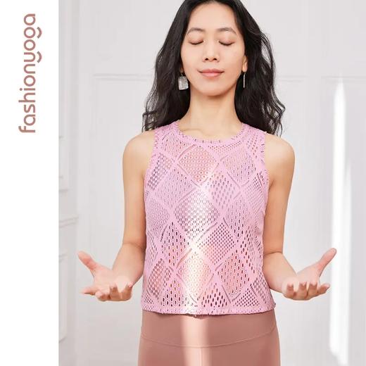 凡圣瑜伽性感蕾丝外搭背心（无胸垫）F12229 商品图6