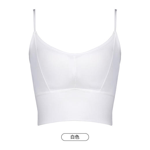 都市丽人抹胸女锦纶冰丝背心无尺码内置杯垫可拆长抹胸长抹胸无钢圈无排扣LV42A6 商品图9