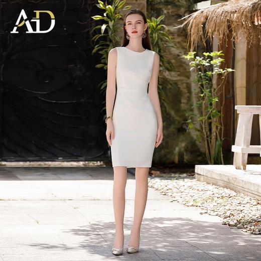 修身显瘦连衣裙无袖背心裙秋冬内搭西服裙职业装 商品图0