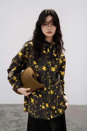 Kai & Kiera 港式复古印花个性衬衫上衣 17579