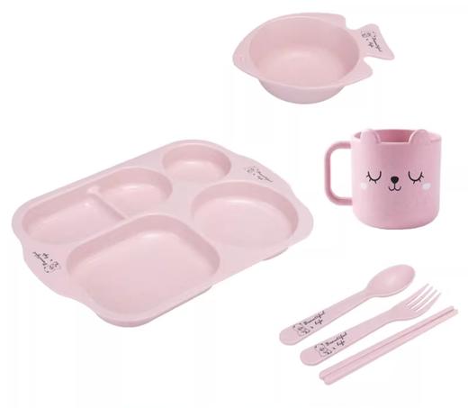 z119  儿童分格快餐盘餐具6件套 商品图2