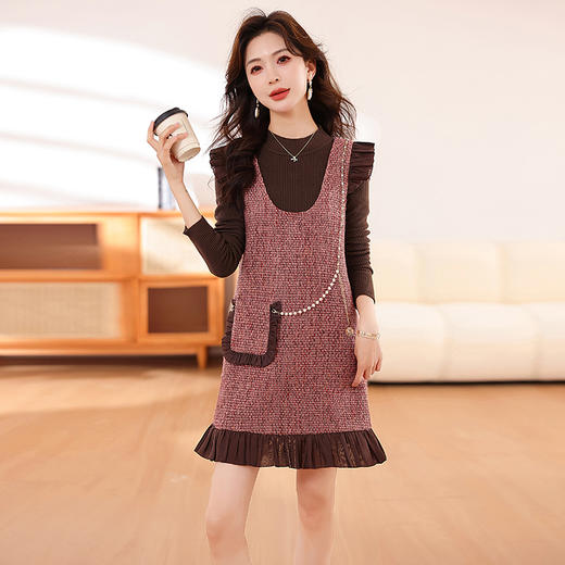 春季新款，女时尚潮流甜美香风两件套连衣裙HR-FDNW23133 商品图8