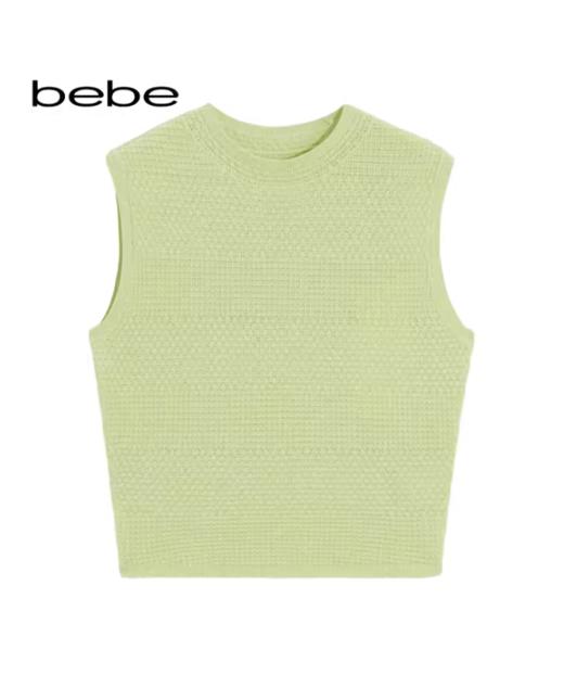 【2F】【关晓彤同款】bebe2024春季新款女士圆领无袖针织背心吊带 商品图1