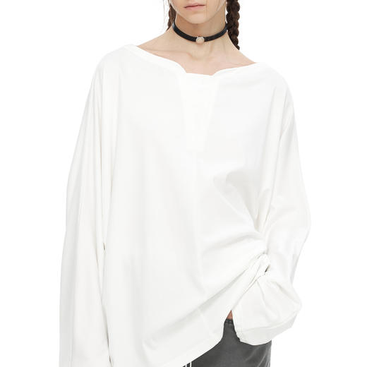 NUTH 一字领宽松百搭垂感蝙蝠袖T恤女 商品图3