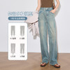 OLrain欧芮儿复古蓝牛仔裤女春季2024年新款高腰百搭直筒阔腿裤 商品缩略图1