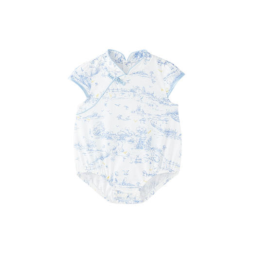 【商场同款】英氏婴幼儿衣服纯棉夏季女宝连体衣新款古风衣服 商品图4