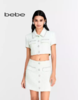 【2F】bebe2024春季新款女士翻领钻链袋盖小香风短款夹克外套 商品缩略图0
