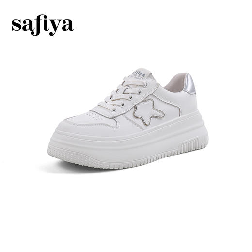 Safiya/索菲娅2024潮流星星厚底增高百搭运动休闲风板鞋 SF41112126 商品图6