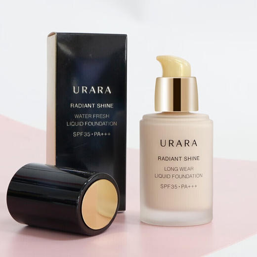 悠莱（URARA）粉底液 防晒遮瑕隔离沁颜玥光水感持妆裸妆 持妆款 亮白色/粉白色30ml 商品图3