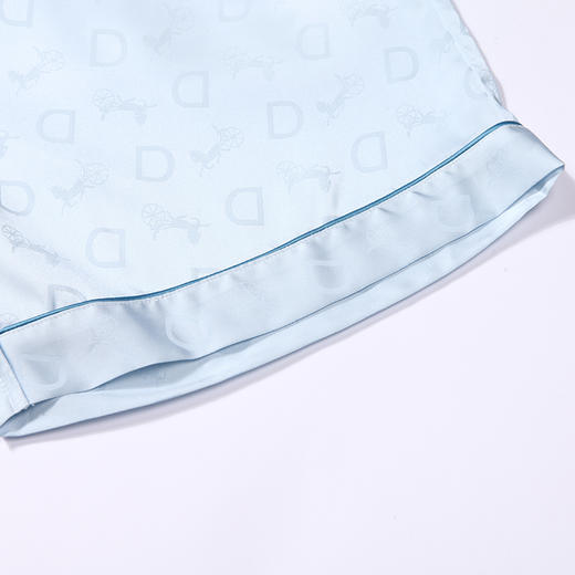 都市丽人都市锋尚好睡好眠春夏睡衣男冰雪丝提花家居服薄款短袖短裤男士丝质套装FH41A1 商品图8