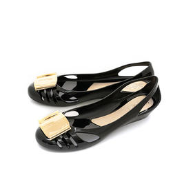 FERRAGAMO 菲拉格慕 女士经典蝴蝶结休闲凉鞋 黑色 550643