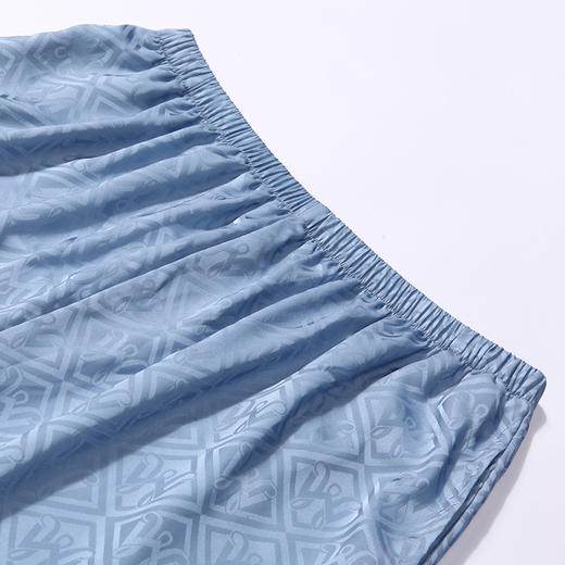 都市丽人都市锋尚好睡好眠春夏睡衣男冰雪丝提花家居服薄款长袖长裤男士丝质套装FH41A3 商品图7