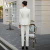 AD春季白色西装外套女总裁正装时尚两粒扣工作服职业西服套裤工装 商品缩略图4