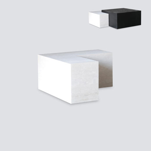 NS家居nsfurniture客厅洞石木制茶几NSCT-Travertine Vosges C-3D Grey Dark Brown 商品图1