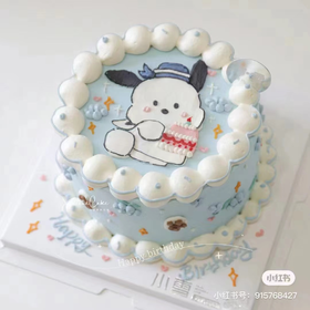 手绘帕恰狗蛋糕