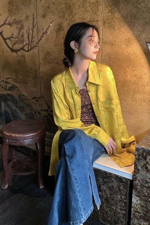 ANSUABEL 金色光泽感时髦衬衫 17257 商品图2