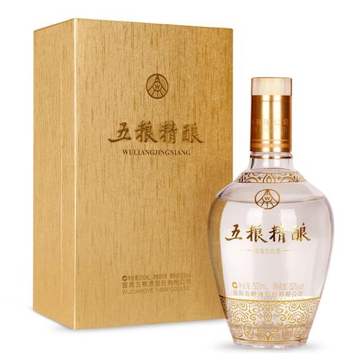 五粮液股份 五粮精酿 拉丝金 浓香型白酒 52度 500ml*1瓶 商品图0