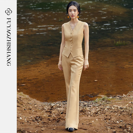 扶摇 中式女装国风马甲盘扣背心2023新款上衣高级感无袖马夹 商品图1