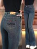 TZF-微喇牛仔裤加绒加厚新款高腰显瘦显高弹力修身女士喇叭裤子 商品缩略图9