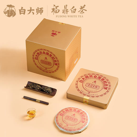 白大师福鼎白茶正宗高山开仓纪念2014年寿眉茶饼送礼盒5饼装1500g 商品图2
