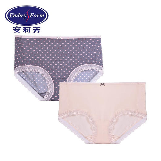【3F】安莉芳【2条装】棉质底裆内裤套装女士舒适中腰三角裤EP1039C 商品图0