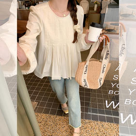 <曾小咸推荐> 【韩系欧尼】2色A摆衬衫