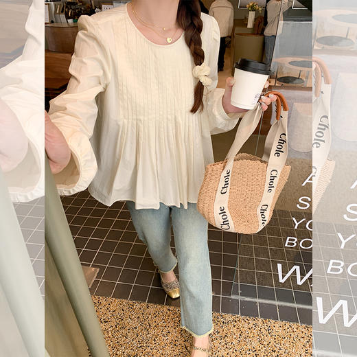 <曾小咸推荐> 【韩系欧尼】2色A摆衬衫 商品图0