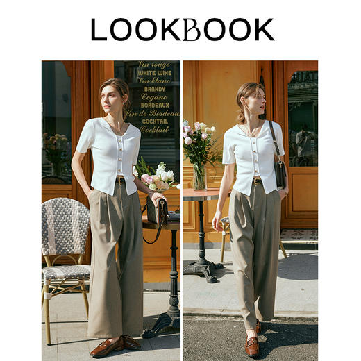 OLrain欧芮儿法式白色T恤女早春2024新款通勤百搭设计感短袖上衣 商品图4