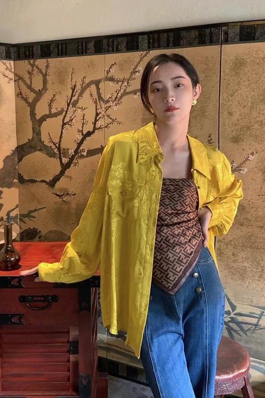 ANSUABEL 金色光泽感时髦衬衫 17257 商品图1