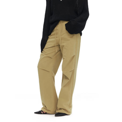 NUTH复古做旧纹理设计感宽松直筒显瘦休闲工装裤女 商品图8