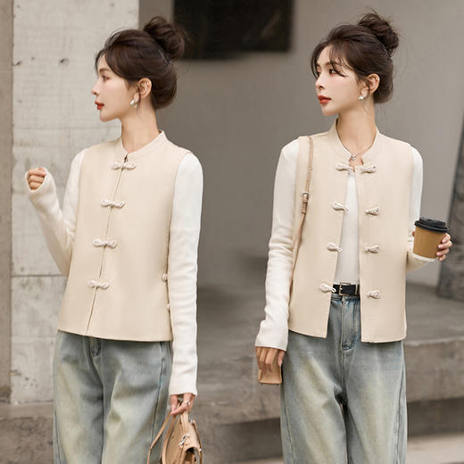 春季新款，古风高品质皮衣马甲外套HR-ZYIF1809 商品图4