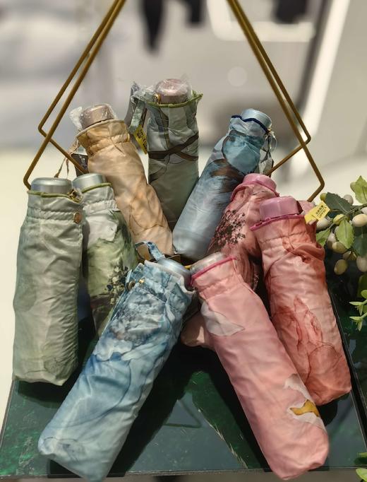 优品堂【墨升】双层同色亲肤防晒面料；超轻金骨、同色骨防紫外线太阳伞 商品图0