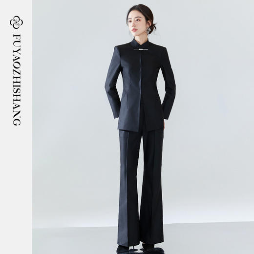 扶摇 新中式女装春季长袖西服上衣2026新款国风西装改良唐装 商品图2