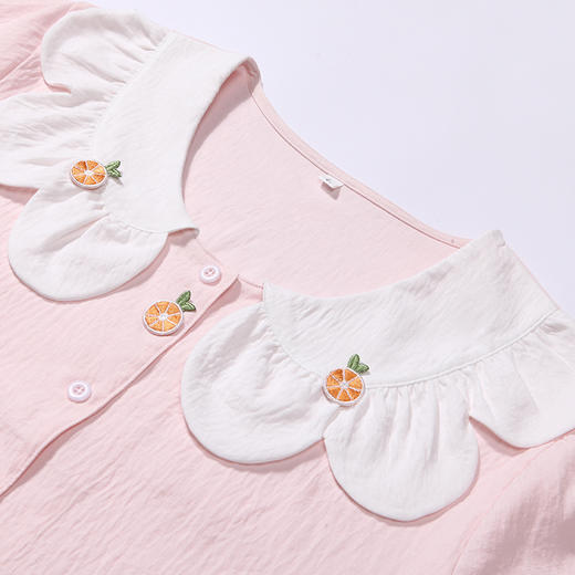 都市丽人生活家居春夏睡衣女软绵绵家居服薄款短袖七分裤女士套装LH41D4 商品图5