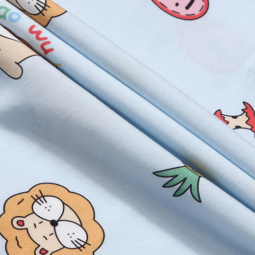 都市丽人眯雅佳生活家居春夏睡衣女童梭织人棉家居服薄款七分袖长裤童装梭织棉套装JH42A4 商品图7