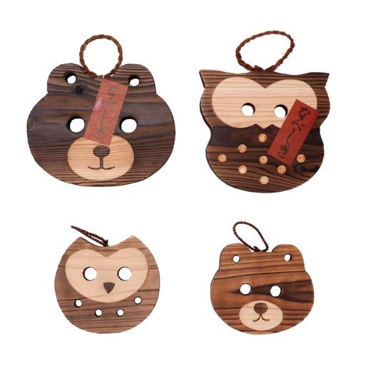 万古烧杉木熊锅垫木垫纯手工防烫加厚木质16.5*14cm 商品图2