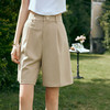 OLrain欧芮儿卡其色休闲裤女早春2024年新款通勤百搭高级西装短裤 商品缩略图1