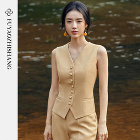 扶摇 中式女装国风马甲盘扣背心2023新款上衣高级感无袖马夹