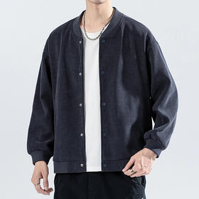 【Q】【新款DCS】大依优型大码棒球领外套灯芯绒夹克加肥加大肥佬休闲上衣男士胖子潮款
