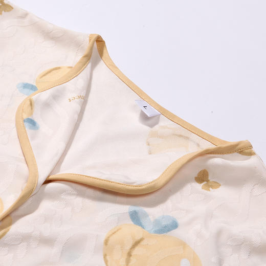 都市丽人生活家居春夏睡衣女牛奶丝提花家居服薄款短袖短裤女士牛奶丝套装LH41E2 商品图5