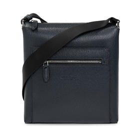 FERRAGAMO 菲拉格慕 男士锤纹小牛皮字母徽标压花单肩包 深蓝色 24 A516 744734