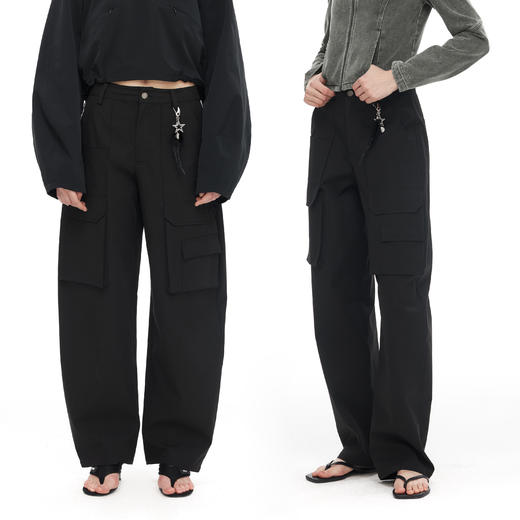 NUTH多口袋宽松廓形感显瘦茧形工装裤 商品图3