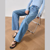 OLrain欧芮儿浅蓝色牛仔裤女春季2024年新款高腰直筒高级感阔腿裤 商品缩略图1