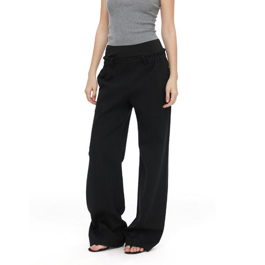 NUTH双腰头拼接设计感宽松显瘦直筒休闲卫裤 商品图4