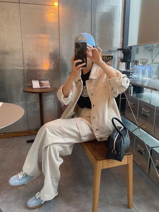 老米优品。春款。韩系 复古做旧 《石磨褪色水洗牛仔外套》爱的就是这一份少年感！慵懒感！怀旧感！巨百搭~~ WT240219A  偶 商品图5