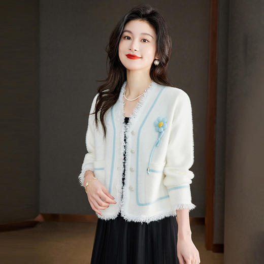 小香风外套，女春装新款女装外搭短款上衣流苏外衣开衫春秋披肩CC-MY-1081 商品图1