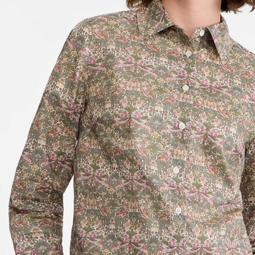 AIGLE艾高长袖衬衫新品休闲时尚liberty印花纯棉上衣女AV016、AV018 商品图9