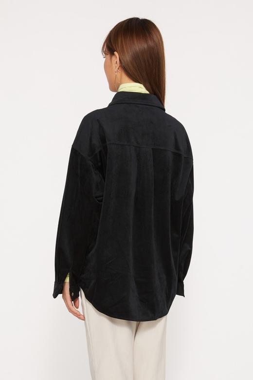 BORAN帛然 黑色灯芯绒衬衣 10229 商品图2