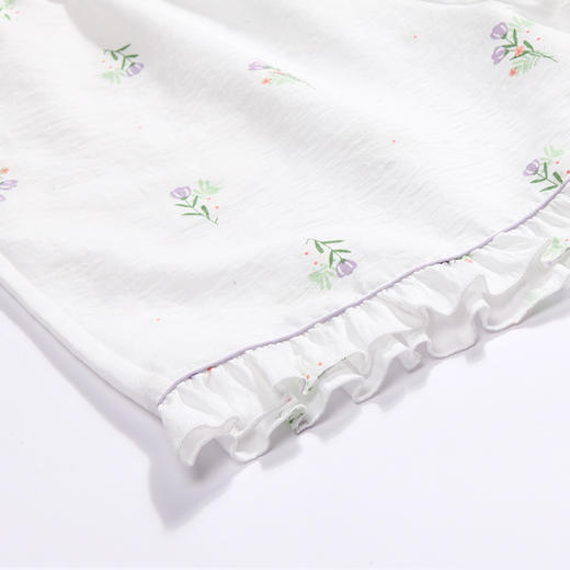 都市丽人生活家居春夏睡衣女软绵绵家居服薄款短袖短裤女士套装LH41C1 商品图8