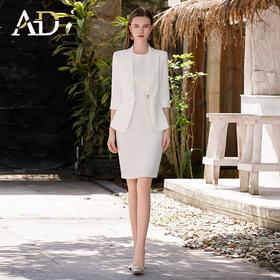 AD小个子西装两件套装高级感女士职业正装御姐收腰2023新款连衣裙